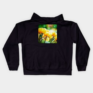 Tulip Flower Print Kids Hoodie